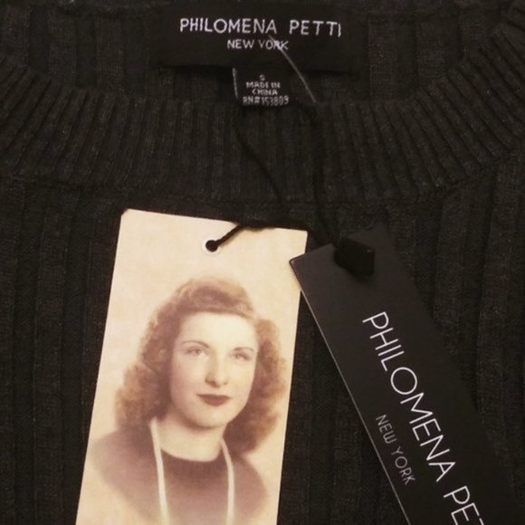 Philomena Petti Sweater Top Form Fitting Ribbed - Picture 2 of 5